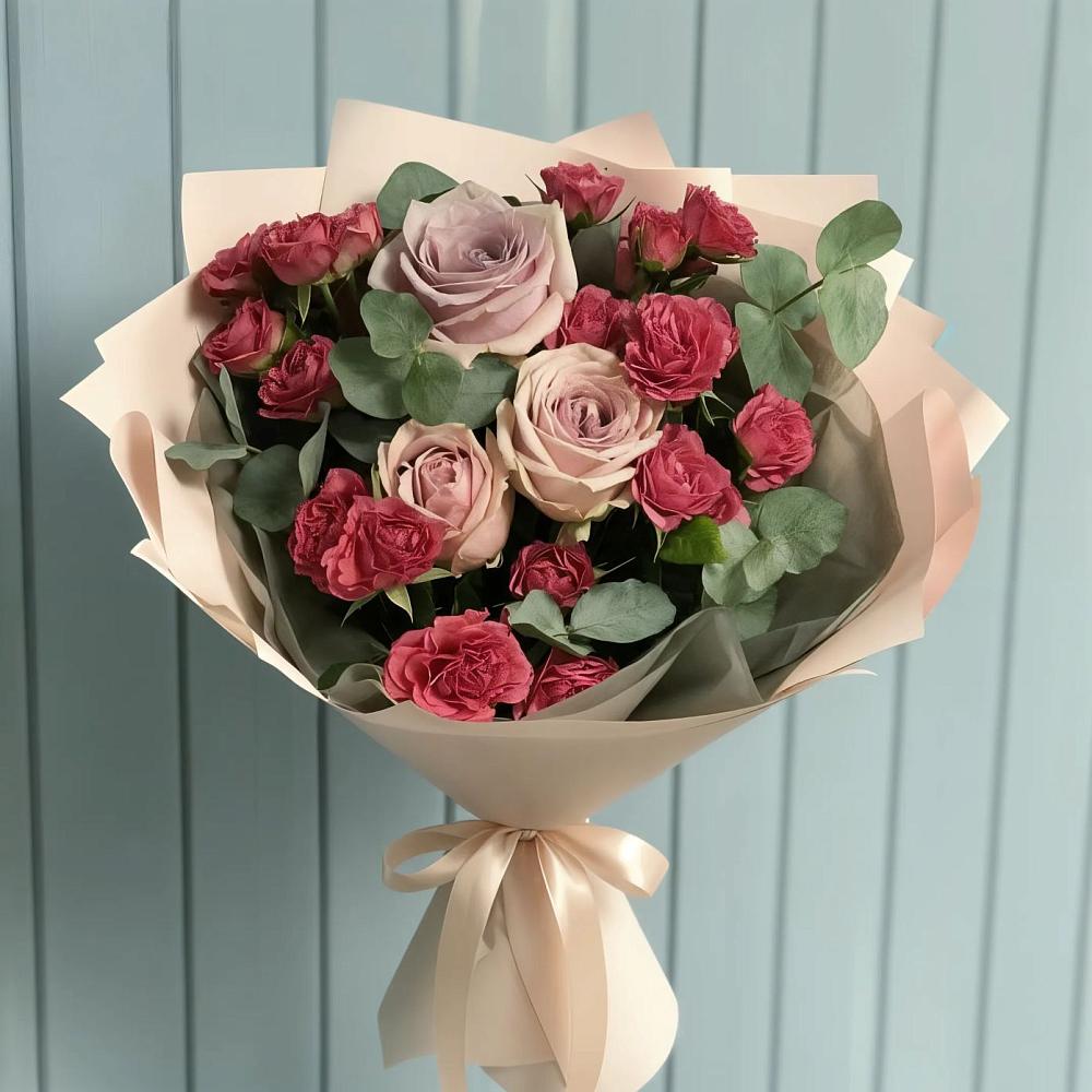 Букет цветов из: Гвоздики и Розы в Мулино