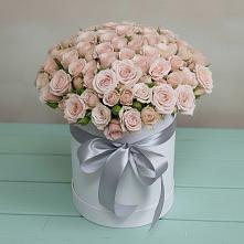 Цветочная композиция из Розы в шляпной коробке #REPLACE_PRED# Мулино