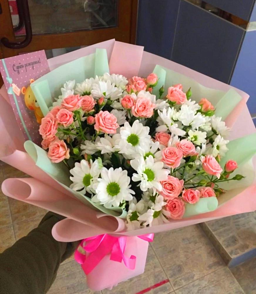 Букет цветов из: Розы и Хризантемы в Мулино