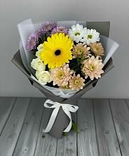 Букет цветов из:  Розы, Герберы и Хризантемы в Мулино