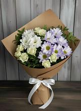 Букет цветов из:  Хризантемы и Розы в Мулино