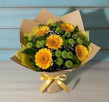 Букет цветов из:  Герберы и Хризантемы в Мулино