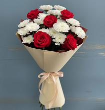 Букет цветов из:  Розы и Хризантемы в Мулино
