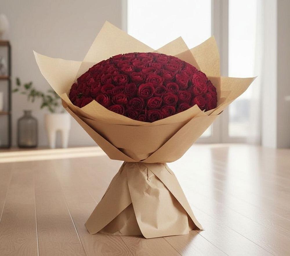 Букет 101 Красная роза в Мулино