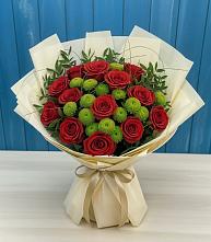 Букет цветов из:  Розы и Хризантемы в Мулино