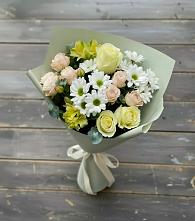 Букет цветов из:  Альстромерии, Розы и Хризантемы в Мулино