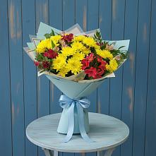 Букет цветов из:  Альстромерии и Хризантемы в Мулино