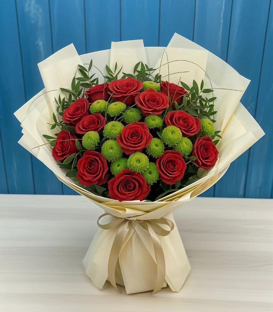 Букет цветов из: Розы и Хризантемы в Мулино